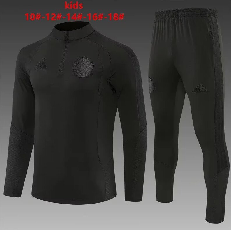 Kids Manchester Utd 26/27 Tracksuit - All Black